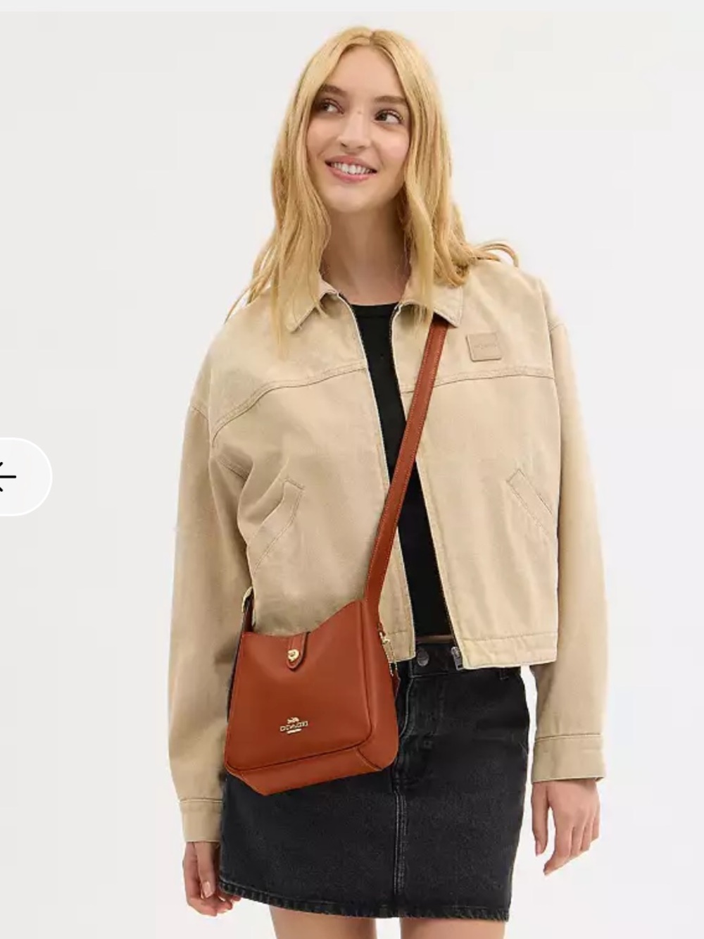 Coach Suede Hadley Mini Crossbody Shoulder  Bag - Picture 2 of 12